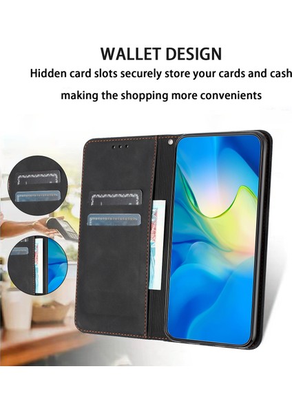 iPhone 16 Pro Max Pu Deri Cüzdan Telefon Kılıfı (Yurt Dışından)