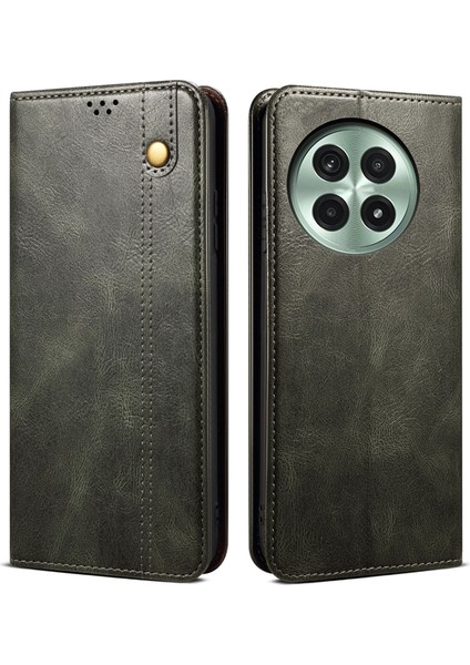 Oneplus 13 Crazy Horse Doku Mumlu Deri Cüzdan Standı Telefon Kapağı (Yurt Dışından)