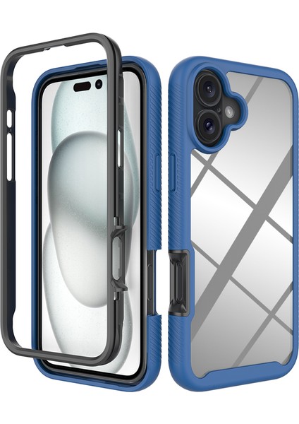 iPhone 16 Plus Düşme Önleyici Pc+Tpu Telefon Kılıfı (Yurt Dışından)