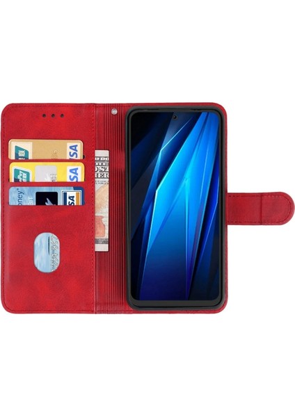 Tecno Pova Neo 2 4g Buzağı Dokusu Deri Telefon Cüzdan Kılıfı Telefon Kapağı Askı ile (Yurt Dışından)