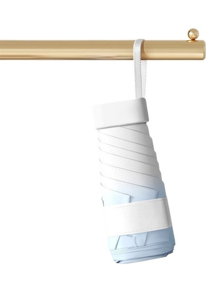 Yaz Düz %60 Indirim Ultra Hafif Mini Siyah Plastik Güneş Kremi Taşınabilir Cep Güneş Şemsiyesi Güneşli Şemsiye (Yurt Dışından)