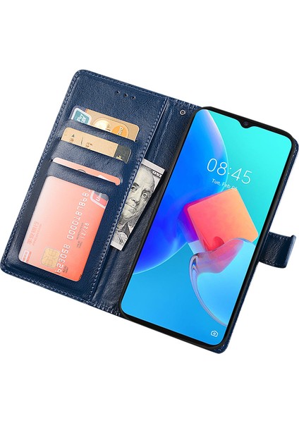Tecno Spark 8c 4g Cüzdan Telefon Kılıfı Crazy Horse Doku Pu Deri Kapak Çevirin (Yurt Dışından) modelleri