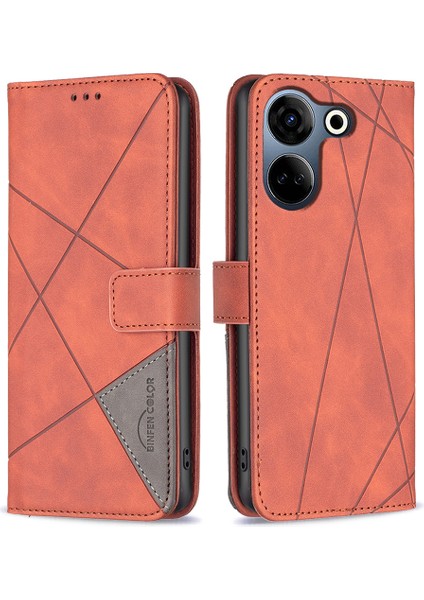 Tecno Camon 20 4g / 20 Pro 4g Pu Deri Düşme Önleyici Telefon Kılıfı (Yurt Dışından)