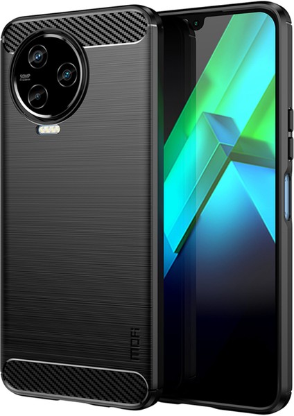Infinix Note 12 Pro 4g / Note 12 (2023) 4g Karbon Fiber Fırçalanmış Tpu Telefon Arka Kapak Ince Telefon Kılıfı (Yurt Dışından)