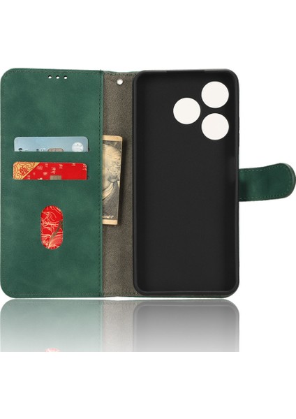 Tecno Spark 10 4g Deri Cüzdan Telefon Kılıfı Flip Standı Cilt Dokunuşlu Darbeye Dayanıklı Kapak (Yurt Dışından)