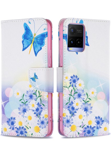 Vivo Y21 Pu Deri Telefon Kılıfı Standı Kitap Tasarımı (Yurt Dışından)
