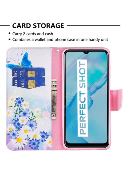 Vivo Y21 Pu Deri Telefon Kılıfı Standı Kitap Tasarımı (Yurt Dışından) modelleri