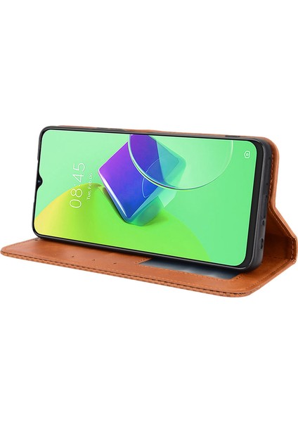 Tecno Spark 9 Pro 4g / Spark 9t 4g Retro Doku Pu Deri Kapak (Yurt Dışından)