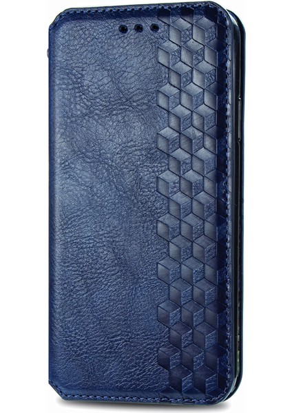 Vivo Y16 4g Pu Deri Telefon Kılıfı, Cüzdan Stand Baskı Rhombus Manyetik Shock Anti-Phone Cover (Yurt Dışından)