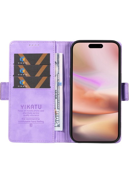 iPhone 16 Plus Litchi Doku Cüzdan Pu Deri Flip Telefon Kapağı (Yurt Dışından) fiyatları