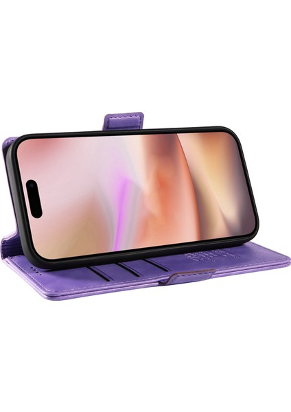 iPhone 16 Plus Litchi Doku Cüzdan Pu Deri Flip Telefon Kapağı (Yurt Dışından) modelleri