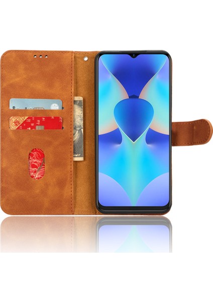 Tecno Spark 10 4g Deri Cüzdan Telefon Kılıfı Flip Standı Cilt Dokunuşlu Darbeye Dayanıklı Kapak (Yurt Dışından)
