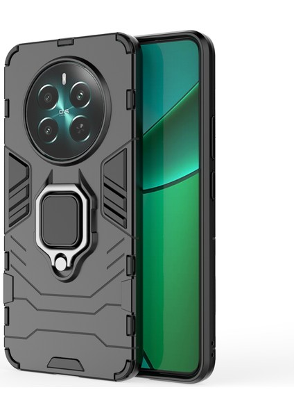Realme 12/12 Plus 5g Kılıf Halkası Kickstand Pc+Tpu Çizilmez Telefon Kapağı (Yurt Dışından)