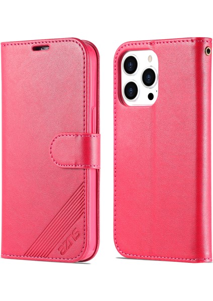 iPhone 16 Pro Max Cüzdan Telefon Kılıfı Çizilmez Pu Deri Stand Kapağı (Yurt Dışından)