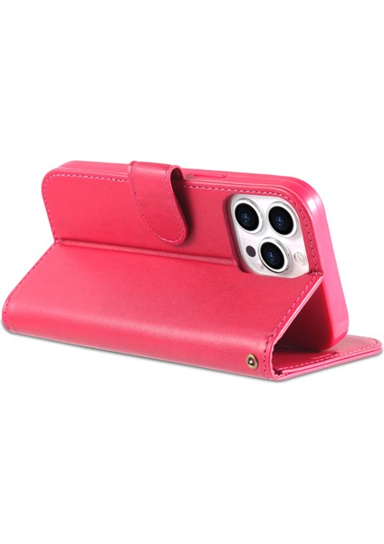 iPhone 16 Pro Max Cüzdan Telefon Kılıfı Çizilmez Pu Deri Stand Kapağı (Yurt Dışından)