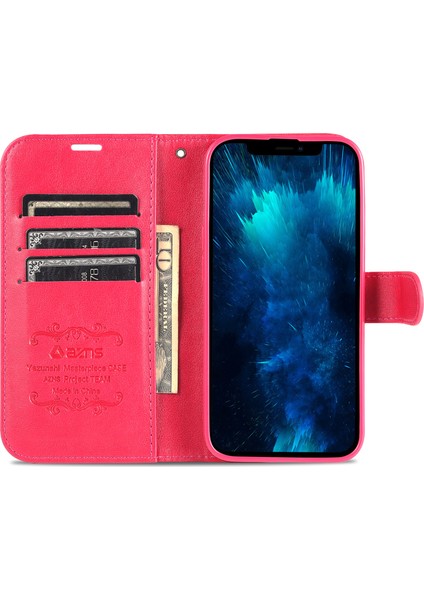 iPhone 16 Pro Max Cüzdan Telefon Kılıfı Çizilmez Pu Deri Stand Kapağı (Yurt Dışından)
