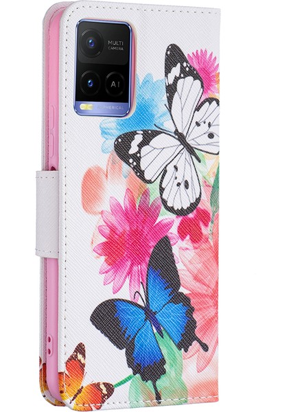 Vivo Y21 Pu Deri Telefon Kılıfı Standı Kitap Tasarımı (Yurt Dışından) indirimleri