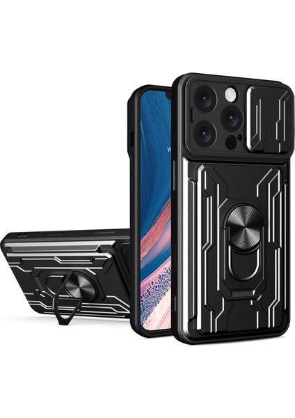 iPhone 16 Pro Max Pc+Tpu Kickstand Telefon Arka Kapağı (Yurt Dışından)