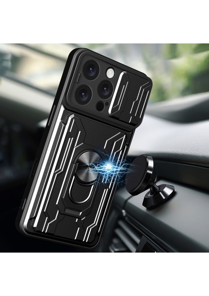 iPhone 16 Pro Max Pc+Tpu Kickstand Telefon Arka Kapağı (Yurt Dışından)