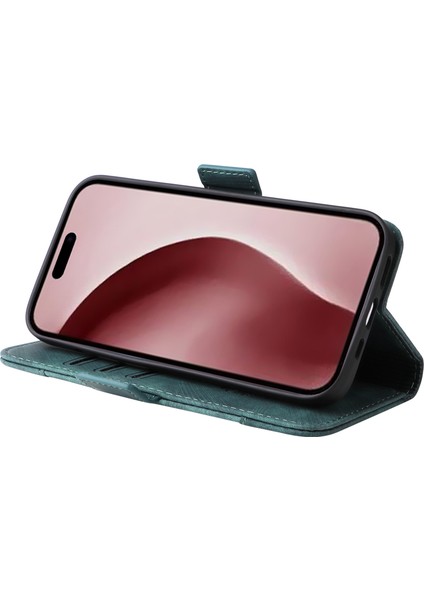 iPhone 16 Pro Deri Kapaklı Telefon Kılıfı (Yurt Dışından)