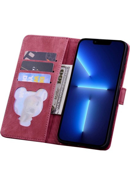 iPhone 16 Plus Kartlıklı Cüzdanlı Deri Telefon Kılıfı (Yurt Dışından)