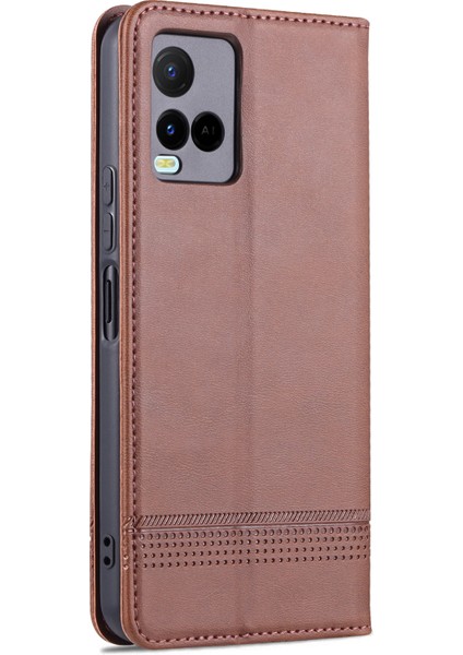 Vivo Y21/Y33S Tasarımı Manyetik Otomatik Kapanış Pu Deri Telefon Kılıfı (Yurt Dışından) modelleri