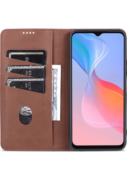 Vivo Y21/Y33S Tasarımı Manyetik Otomatik Kapanış Pu Deri Telefon Kılıfı (Yurt Dışından) fırsatları
