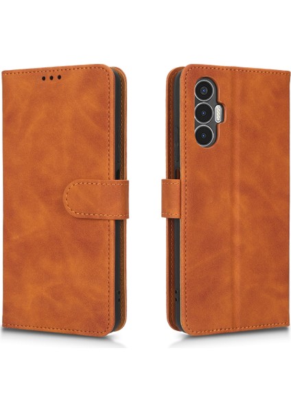 Tecno Pova 3 4g Tamamen Sarılmış Pu Deri Cüzdan Kılıf (Yurt Dışından)