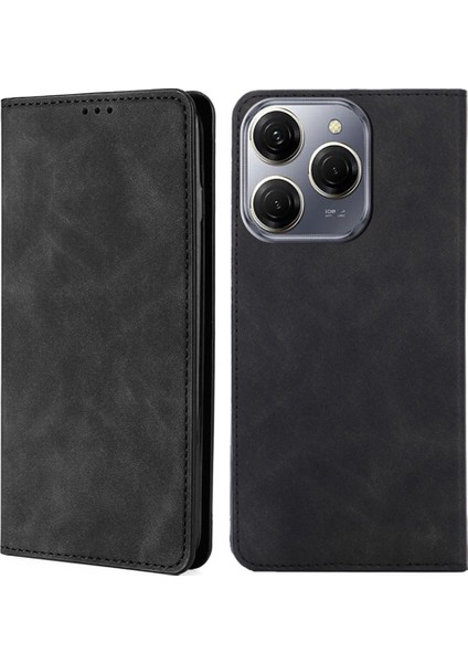 Tecno Spark 20 Pro Çizilmez Pu Deri Standlı Kart Yuvaları Cep Telefonu Kapağı (Yurt Dışından)
