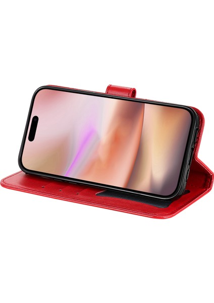 iPhone 16 Plus Çizilmez Deri Cüzdan Standlı Telefon Kapağı (Yurt Dışından) modelleri