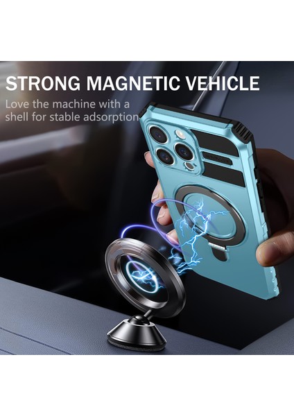 iPhone 16 Pro Pc+Tpu Telefon Kapak Halkası Destek Çubuğu Magsafe ile Uyumlu (Yurt Dışından) fiyatları