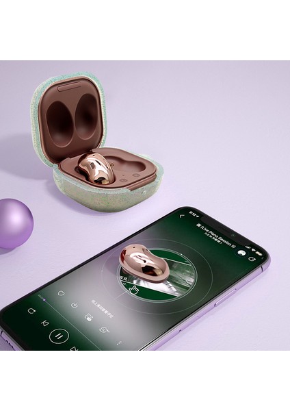 Samsung Galaxy Buds Live Şeffaf Parıltılı Silikon Koruyucu Kılıf Kapak Tokalı (Yurt Dışından) fırsatları