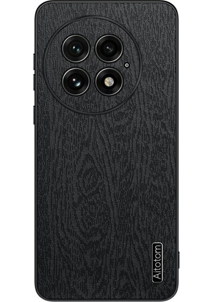 Oneplus 13 Ahşap Dokulu Pu Deri Kaplamalı Pc+Tpu Telefon Kapağı (Yurt Dışından)
