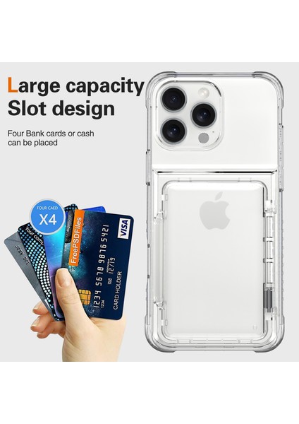 iPhone 16 Pro Max Pc+Tpu Telefon Kapak Kartı Tutucu Çubuğu (Yurt Dışından) fırsatları