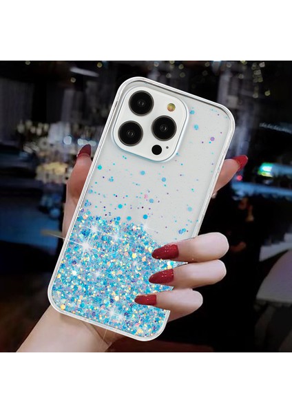 iPhone 16 Pro Max Sparkle Payetler Parlak Epoksi Tpu Telefon Kapağı (Yurt Dışından)
