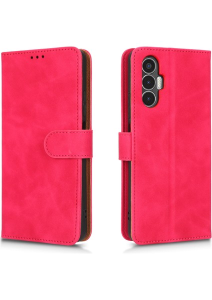 Tecno Pova 3 4g Tamamen Sarılmış Pu Deri Cüzdan Kılıf (Yurt Dışından)