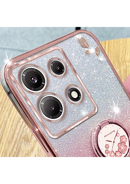 Infinix Note 30 Pro 4g Cep Telefonu Kasası, Yüzük Kickstand Çiçek Deseni Parıltılı Kazan Kanıtı Tpu Kapak (Yurt Dışından)