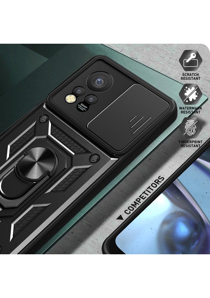 Infinix Hot 11S Pc+Tpu Telefon Kılıfı Slayt Kamera Lens Koruma Kickstand Kapak (Yurt Dışından)