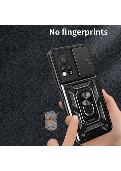 Infinix Hot 11S Pc+Tpu Telefon Kılıfı Slayt Kamera Lens Koruma Kickstand Kapak (Yurt Dışından)