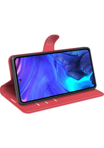 Infinix Note 10 Pro Litchi Doku Pu Deri Cüzdan Anti-Drop Shell Flip Stand Telefon Kılıfı (Yurt Dışından)