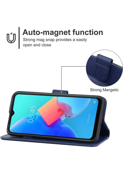Tecno Pova Neo 2 4g Buzağı Dokusu Deri Telefon Cüzdan Kılıfı Telefon Kapağı Askı ile (Yurt Dışından)