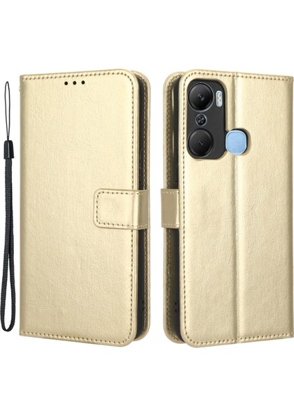 Infinix Hot 12 Pro 4g X668C Çılgın At Doku Cüzdan Kılıf Pu Deri Stand Işlevi Manyetik Kapatma Telefon Kapağı Kayış (Yurt Dışından)