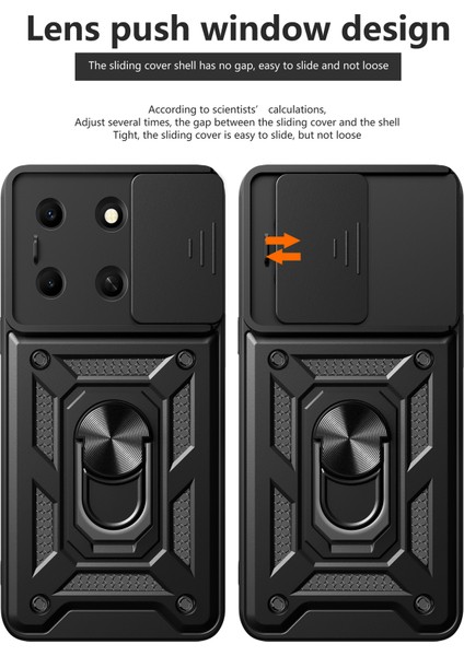 Infinix Note 30I 4g Kapak Pc+Tpu Slayt Lens Koruma Kickstand ile Telefon Kılıfı (Yurt Dışından) fiyatları