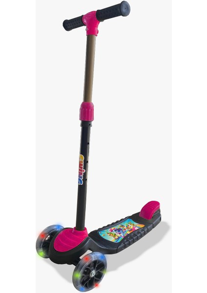 Swing Işıklı 3 Tekerlekli Scooter Pembe
