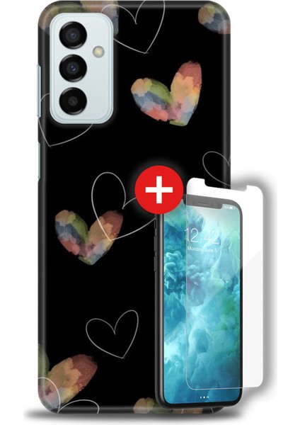 Samsung Galaxy M13 Hd Baskılı Kılıf + Mat Nano Ekran Koruyucu G (60)