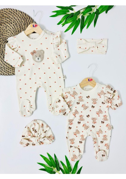 Central Africa Şapka Bandana 2 Li Tulum Set - Krem