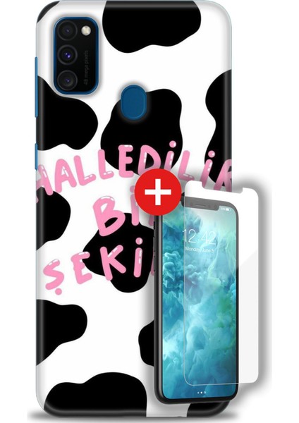 Samsung Galaxy M30S Hd Baskılı Kılıf + Mat Nano Ekran Koruyucu C (8)