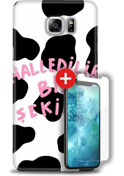 Samsung Galaxy Note 5 Hd Baskılı Kılıf + Mat Nano Ekran Koruyucu C (8)