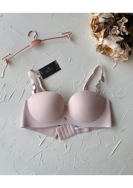 Whitney Ithal Ektsra Push Up El Kaplı Kalp Detaylı Balensiz Dikişsiz Yumuşak Sütyen