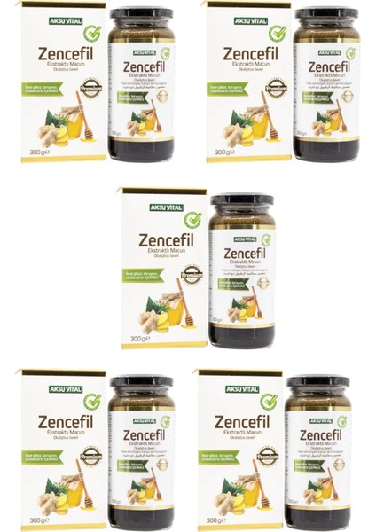 5 Adet Okaliptus İlaveli Zencefil Ekstraktlı Macun 300 gr